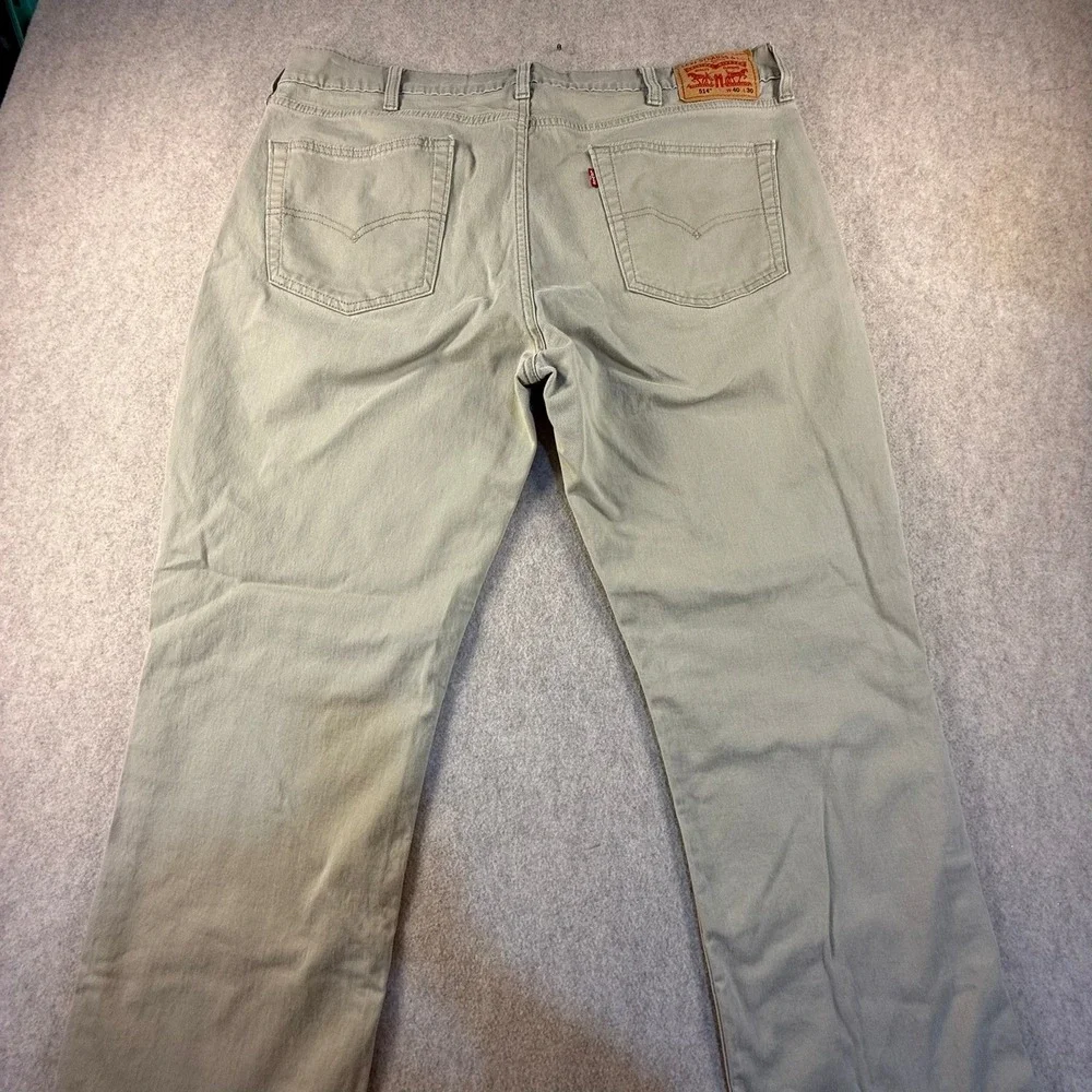 Levis 514 Straight Fit Khaki Tan Pants Mens W40 L30 Trousers Casual Workwear